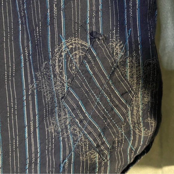 Billabong Slim Fit Shirt Men's Medium Blue Striped Long Sleeve Button-Down - Picture 6 of 9